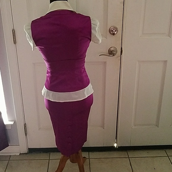 Belted Corset hook Silk Bebe Skirt Set - Picture 4 of 8